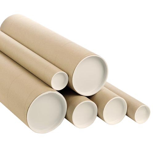 10 - 2 x 24 Cardboard Mailing Shipping Tubes w/ End Caps