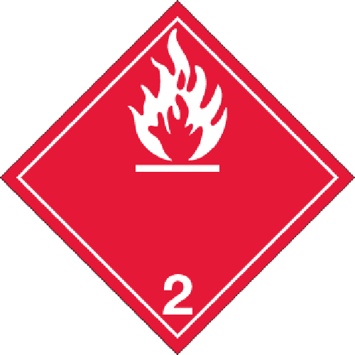 “Class 2 Flammable Gas” Label – 4″ X 4″ - keypak.ca | Shipping Boxes ...